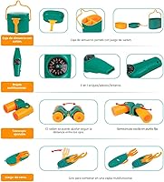 Vista 5 de Meland Juego de Campamento para Niños con Tienda - Juguetes para Niños Pequeños para Niños con Fogata, Juguetes de Campamento para Niños Juego