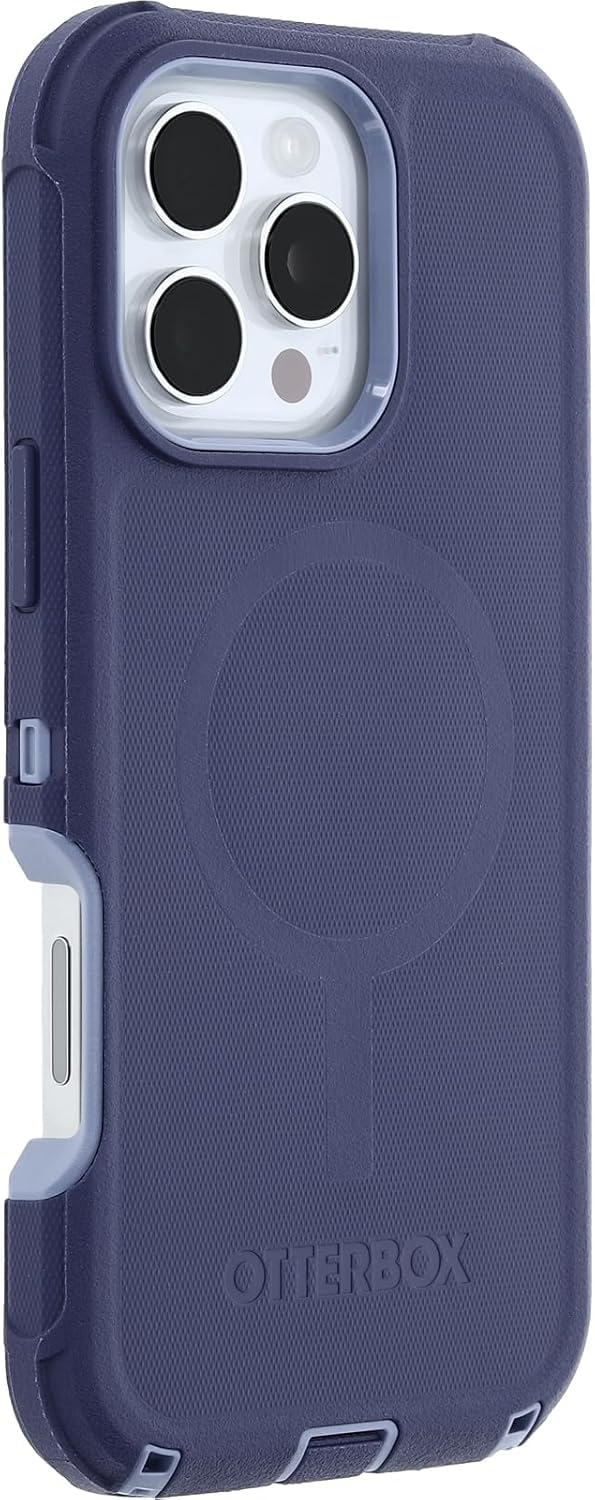 OtterBox iPhone 16 Pro MAX (Solo en inglés) - Funda Protectora de la Serie MagSafe - Denver Dusk (Morado) - Clip de Funda Incluido - imanes incorporados - Resistente y Duradero - con protección de