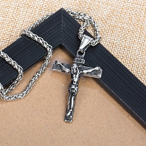Crucifix Pendant Necklace Chain - Vintage Christian Catholic [Roman Empire Gothic Style]4
