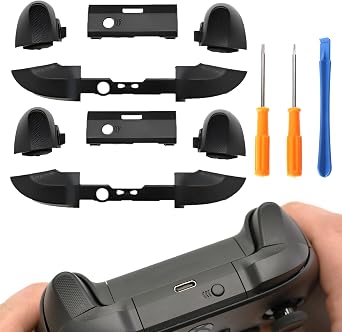 For Xbox Controller Repair Kit,2 Pcs for Xbox Series X/S Repair Parts Kit with T8 T6 Screwdriver,Replacement Lb Rb Lt Rt Bumpers Buttons Set Compatible with Xbox Series X/S Controller