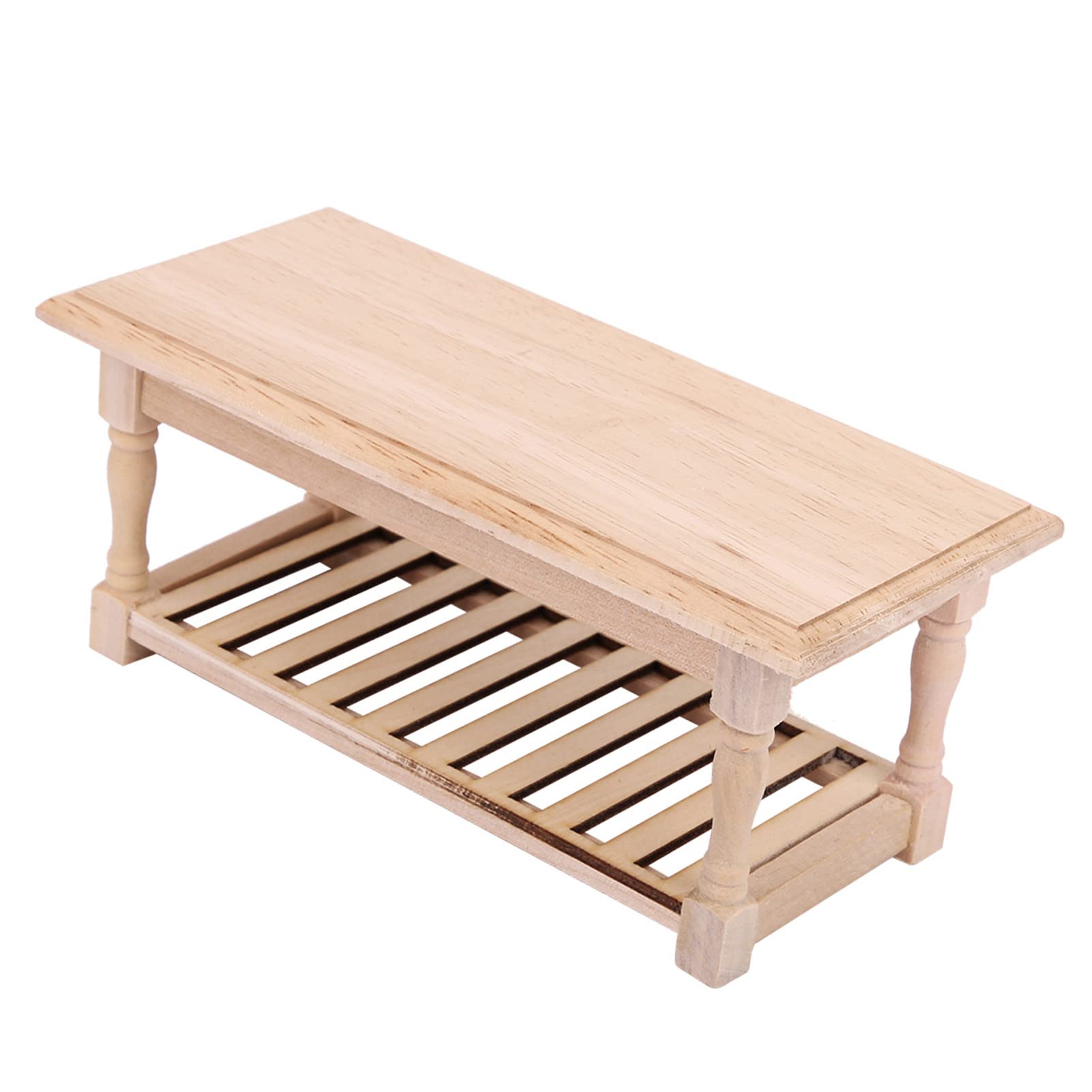 Nicfaky 1/12 Maison de Poupées Miniatures Table à Café en Bois Blanc Nicfaky 1/12 Maison de Poupées Miniatures Table à Café en Bois Blanc