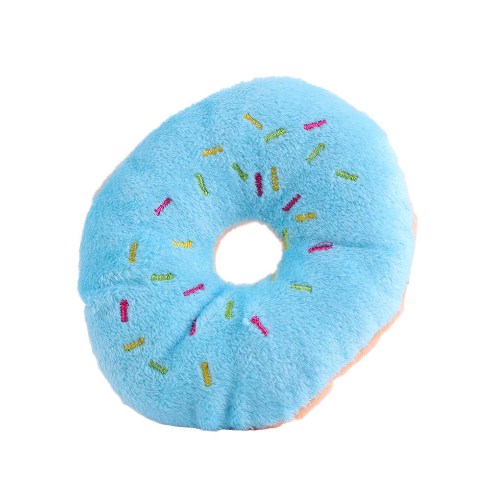 Dog Squeaky Toys Cute Stuffed Pet Plush Toys for Small Medium Dog Blue