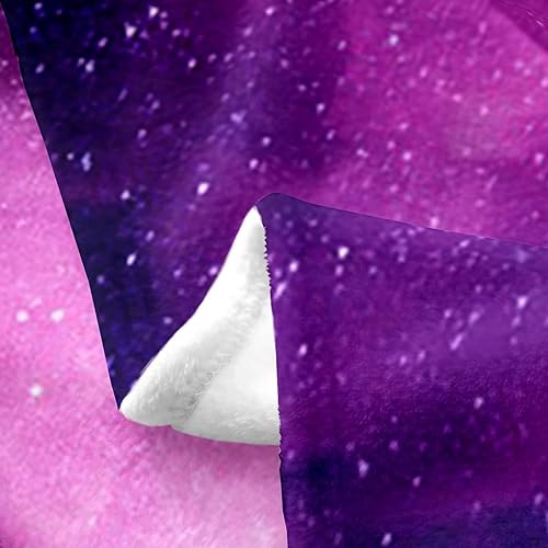 Miniatura 3 de Erosebridal Manta de unicornio para todas las estaciones, manta de estrellas de galaxia morada para niños y niñas, manta de vellón de caballo
