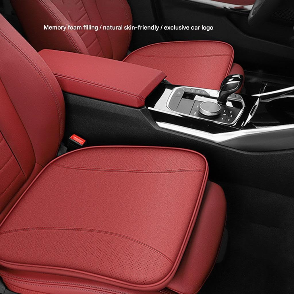 Coussin De Siège Auto Pour Citroën AMI 2020-2024 – Protection Imperméable – Surface Maille Respirante – Dos Antidérapant Silicone – Rouge - 6