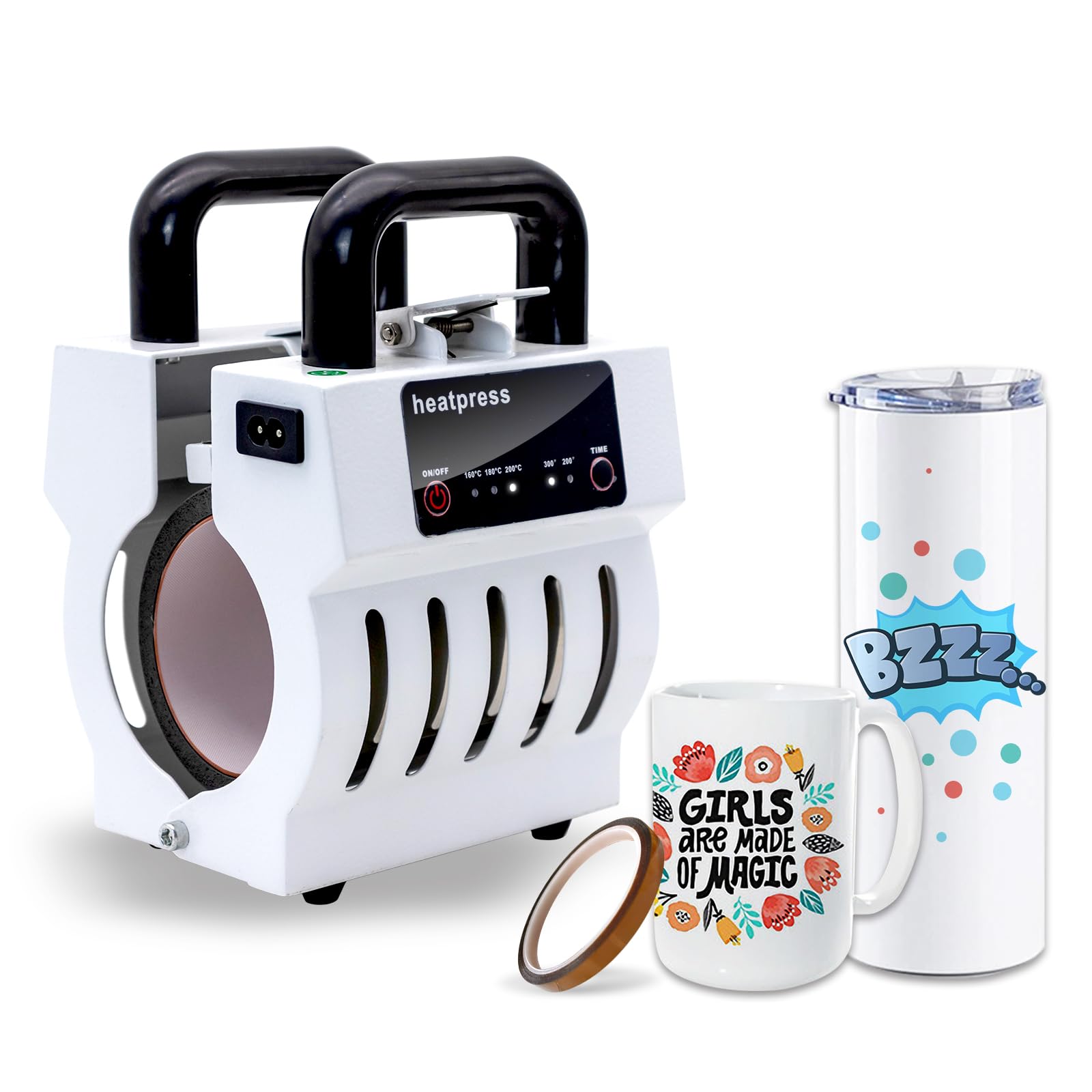 Mini Presse à Tasses - Sublimation - 30,5 à 35 cl (Blanc)