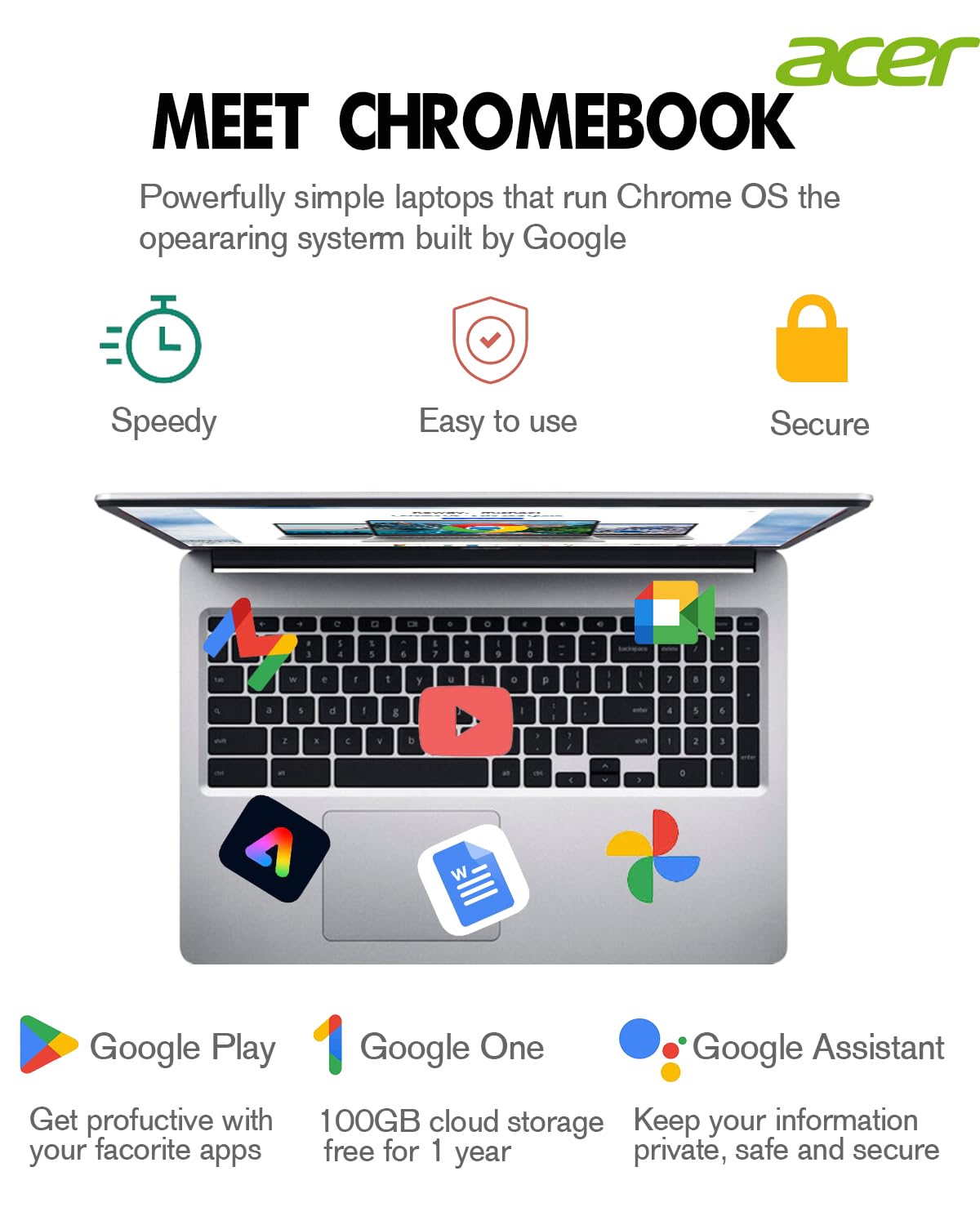 Amazon.co.jp: Acer Chromebook 315 ノートパソコン コンピューター 15 