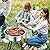 Panghuhu88 Korean BBQ Grill,Portable Household Charcoal Barbecue Grill, Non-stick Round Carbon Barbecue Grill with Insulation Pad Camping Grill Stove for Outdoor and Picnic