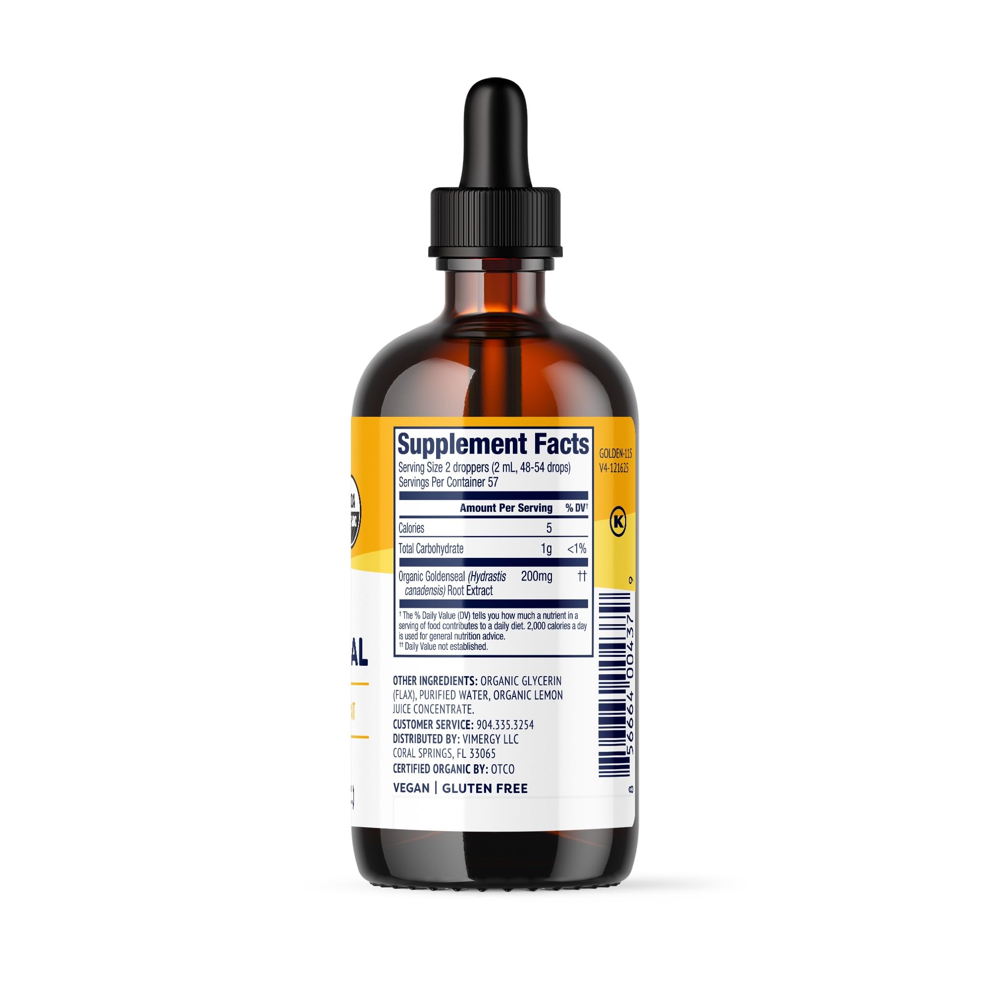 Goldenseal Extract, Alcohol-Free, Neutralizes Free Radicals*, 2 Mo Supply — Amazon image 8