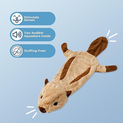 Miniatura 2 de Best Pet Supplies - Juguete chillón 2 en 1 de tela suaveduradera para perrosmascotas pequeñasmedianasgrandes sin relleno para jugar en interiores le