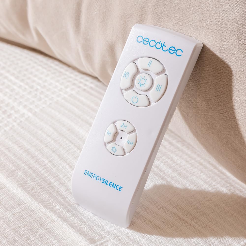 Cecotec Ventilatore da soffitto con luce EnergySilence Aero 495 55 W, diametro 42" con 5 pale reversibili, luce LED, telecomando, timer fino a 8h, 3 velocità