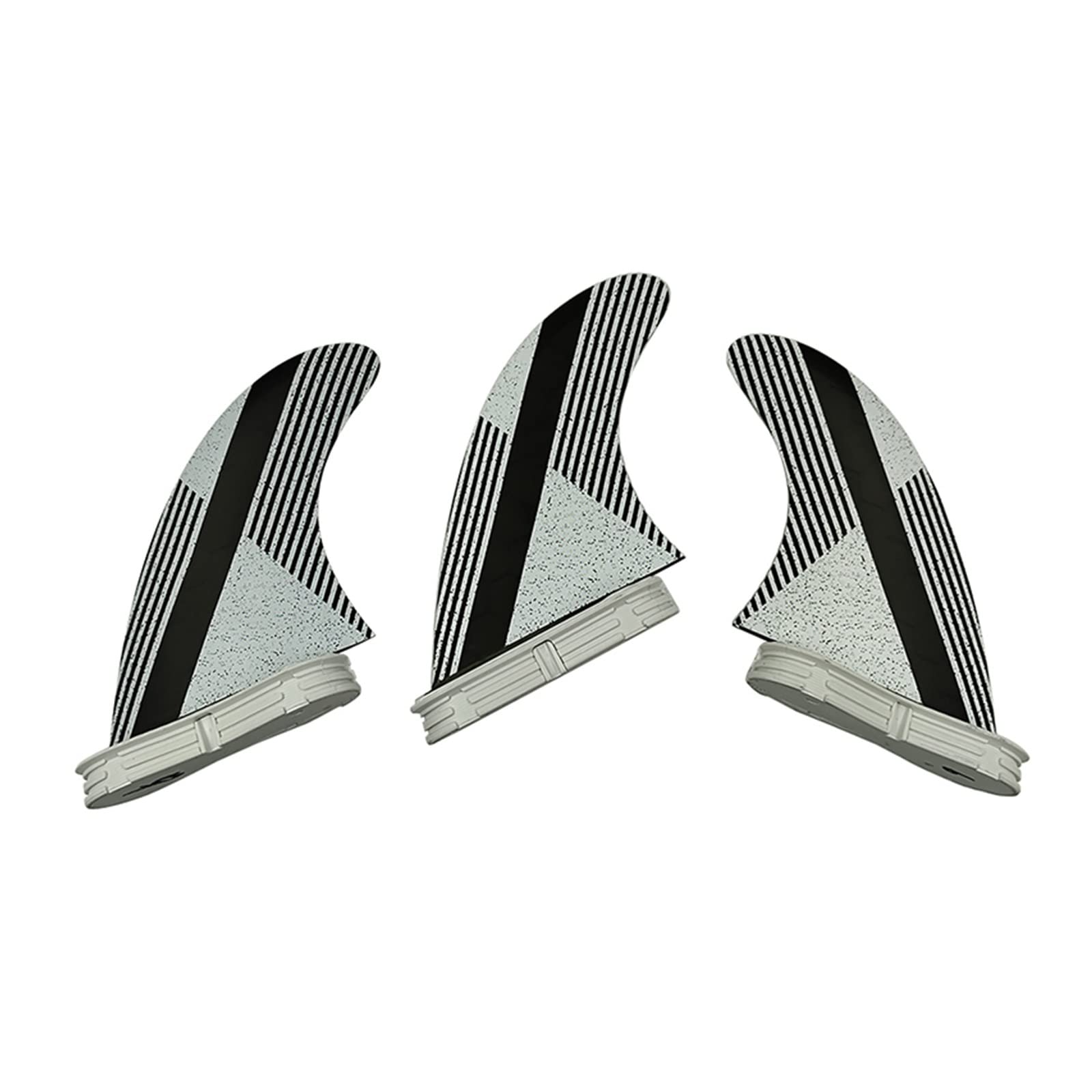 Motor de Kayak, 2 aletas G5 G7 Thruster aleta de tabla surf negro con línea blanca pegatina 3 unids/set fibra panal accesorios surfcasting(Medium)