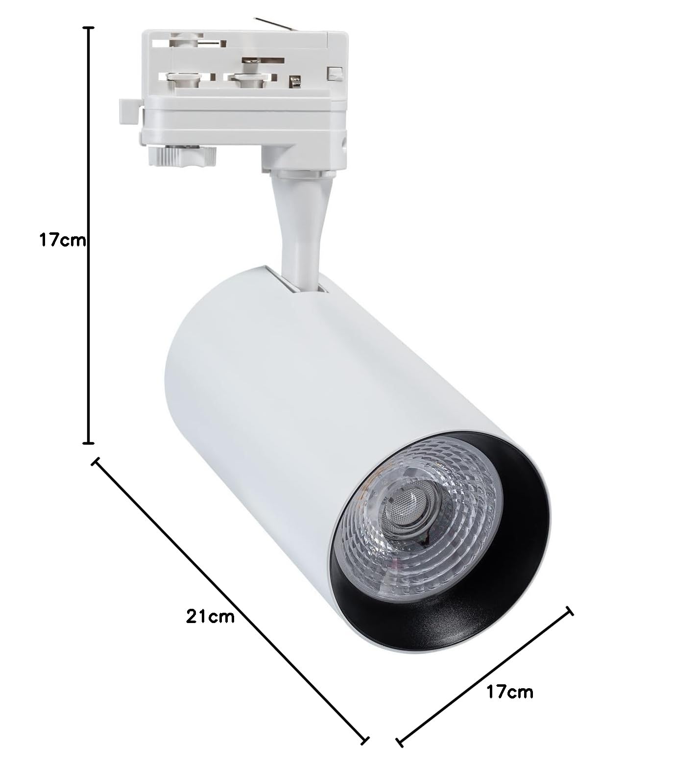 LEDKIA LIGHTING Foco Carril LED Trifásico 30W Vulcan Blanco 4000K Blanco Neutro