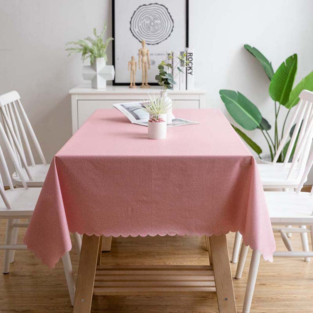 Amazon｜テーブルクロス ビニール ピンク 無地 正方形 140x140