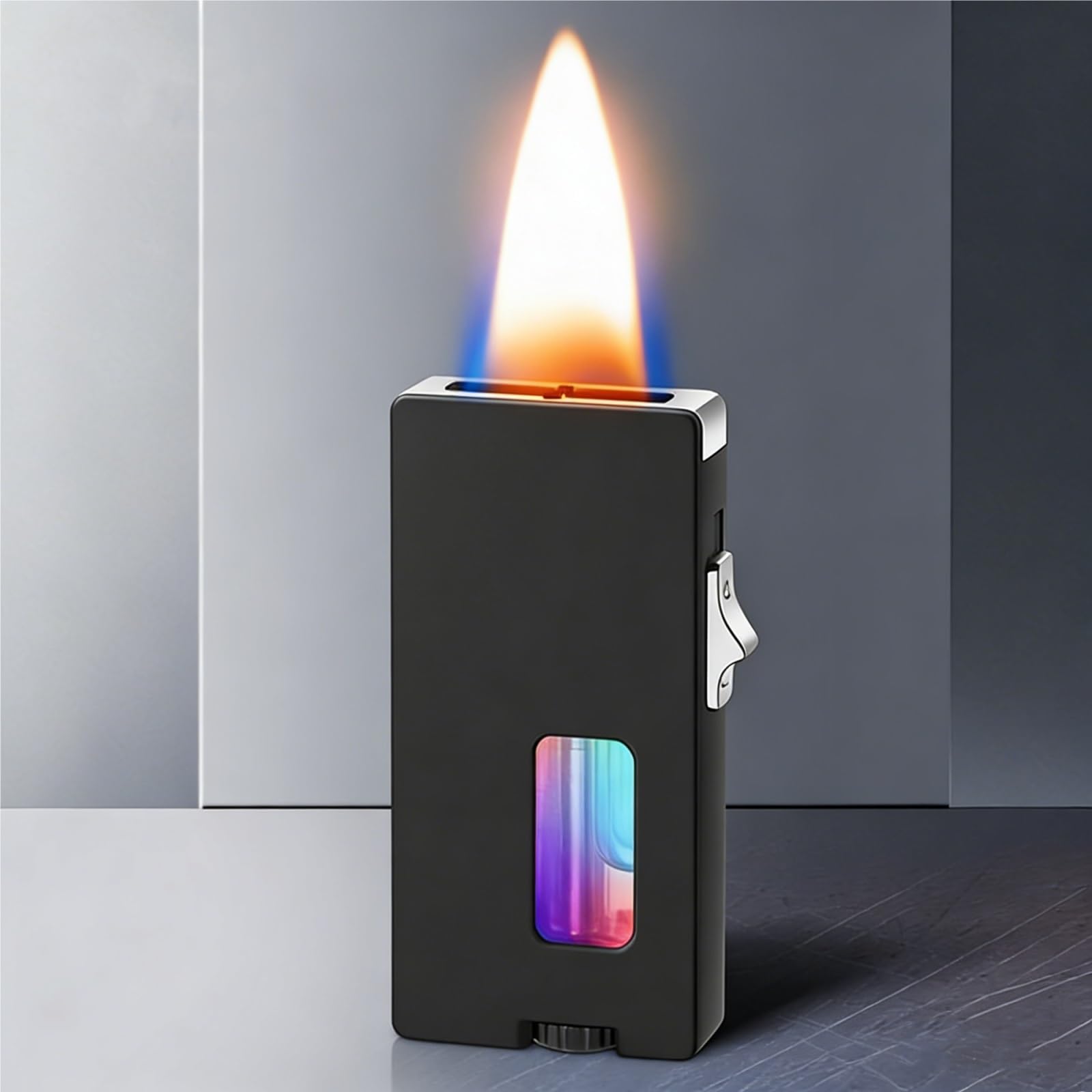 Encendedor de metal resistente con acabados premium y bloqueo de protección duradero