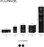 Vista 7 de Fluance Elite - Altavoces de sonido envolvente de 2 vías de alta definición para escuchar estéreo de 2 canales o sistema de cine en casa, blanco/par