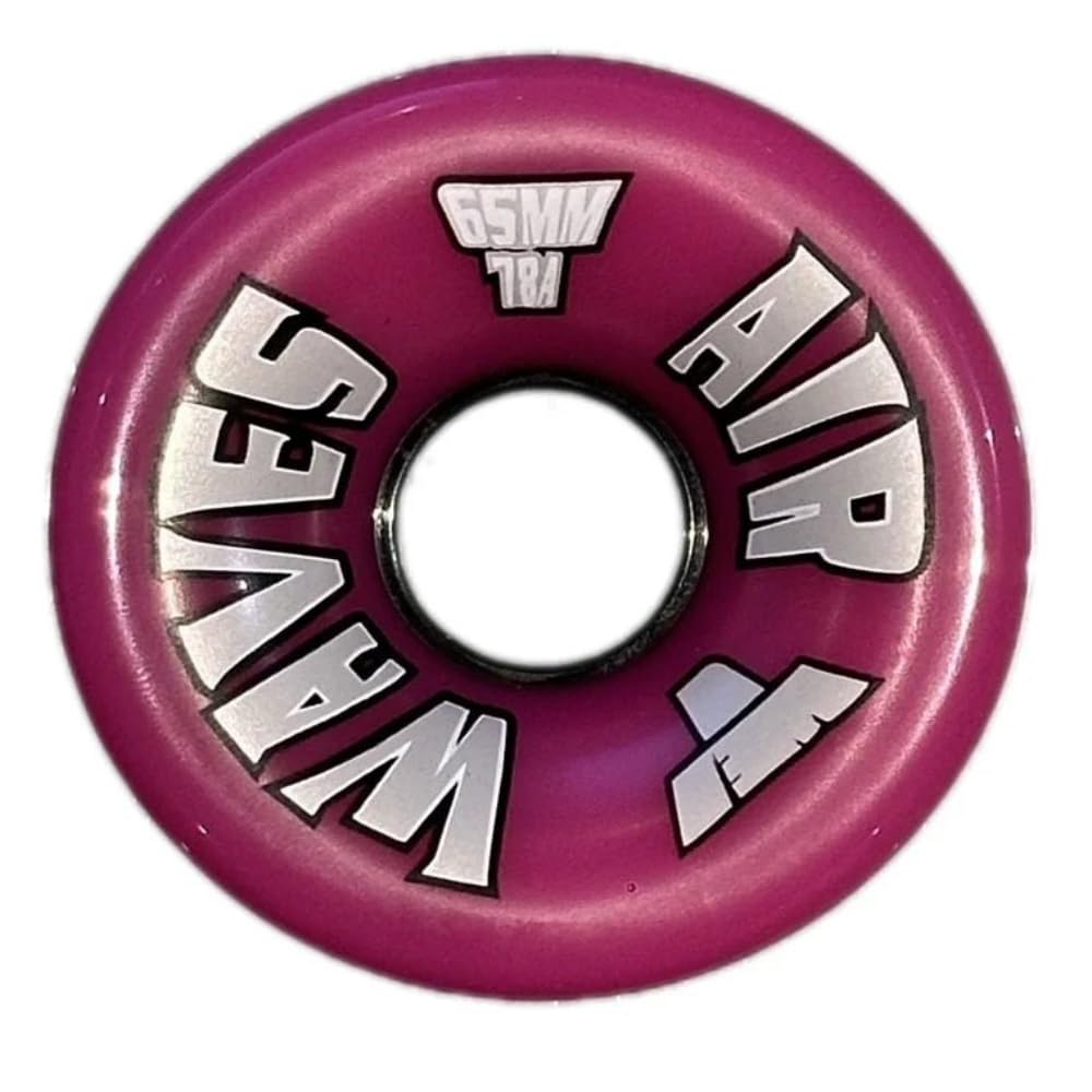 Willies Air Waves Quad Skate Wheel, Clear, 65mm, 78A (8, Pink)