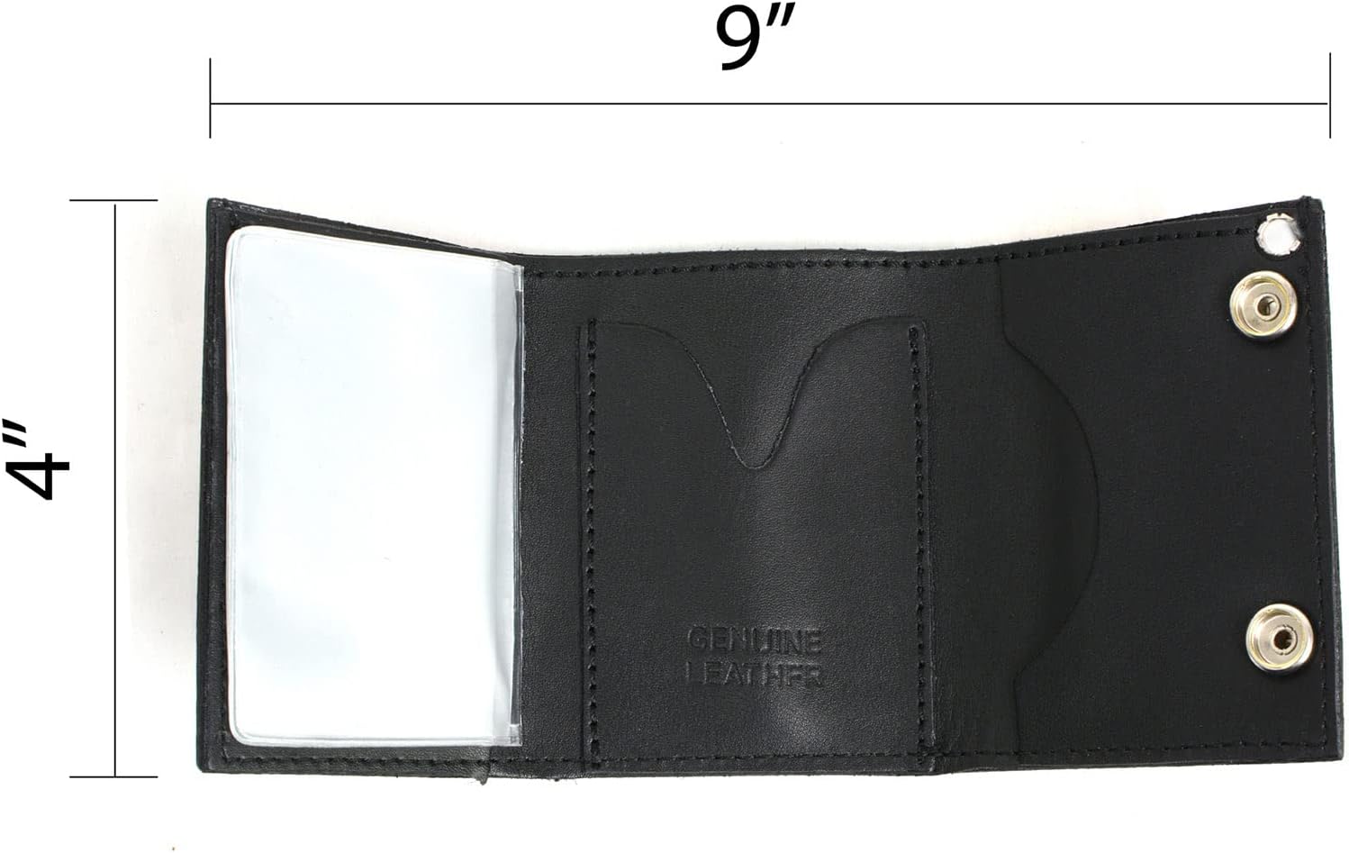 Milwaukee Leather MLW7832 Men's 4” Leather “Flamed” Tri-Fold Biker Wallet w/Anti-Theft Stainless Steel Chain - One Size - Image 4