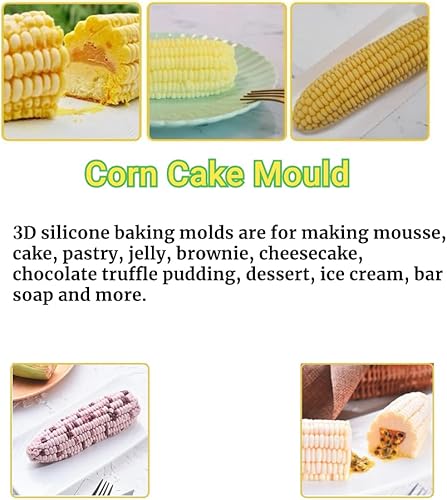 Miniatura 4 de Molde de silicona de maíz 3D, molde de caramelo de chocolate de maíz para hornear para bricolaje, herramienta de horneado de helado de chocolate