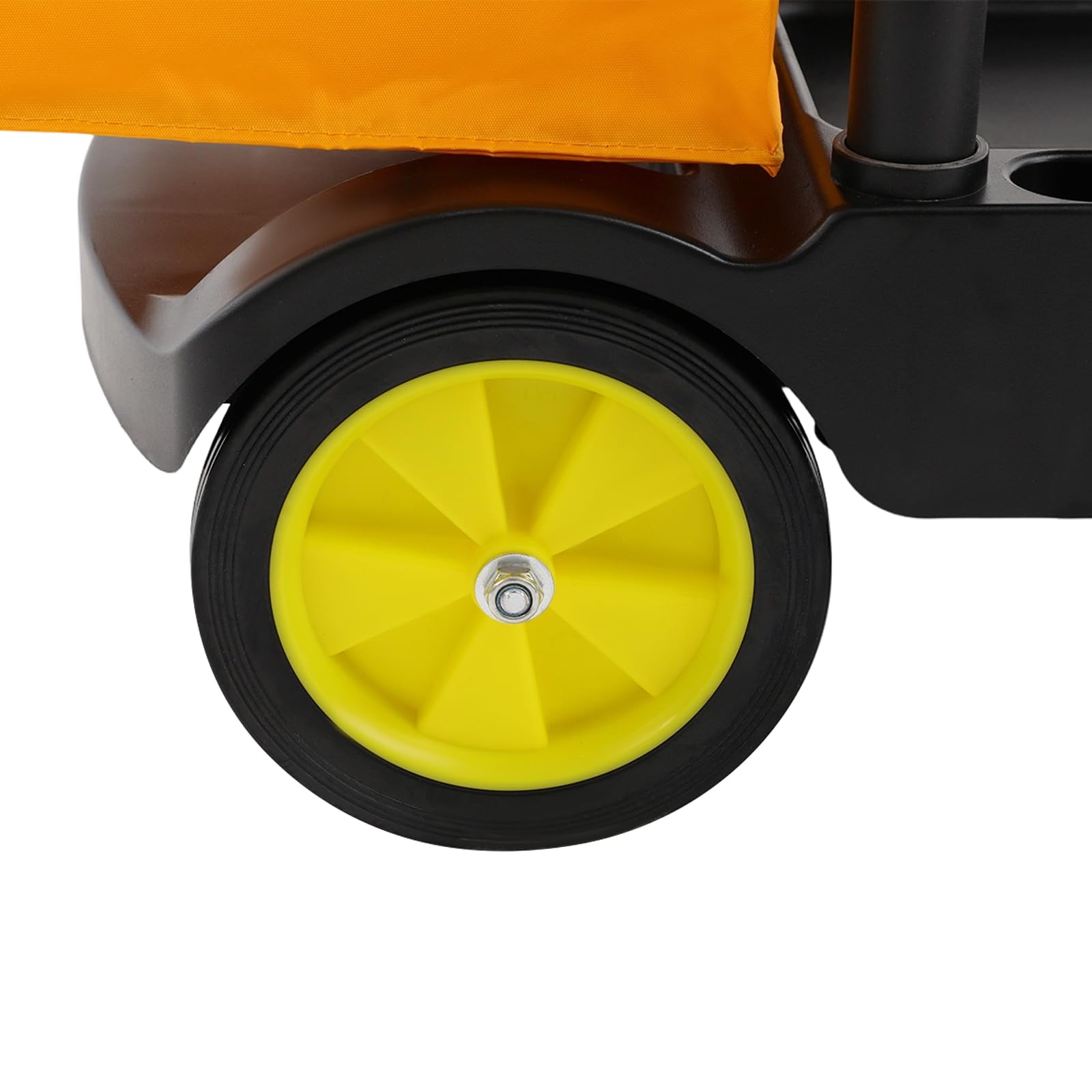 Carro de limpieza con 3 estantes y bolsa de basura, carrito de limpieza para edificios, servicio de hotel, cocina grande, limpieza de oficina, capacidad de carga de 100 kg