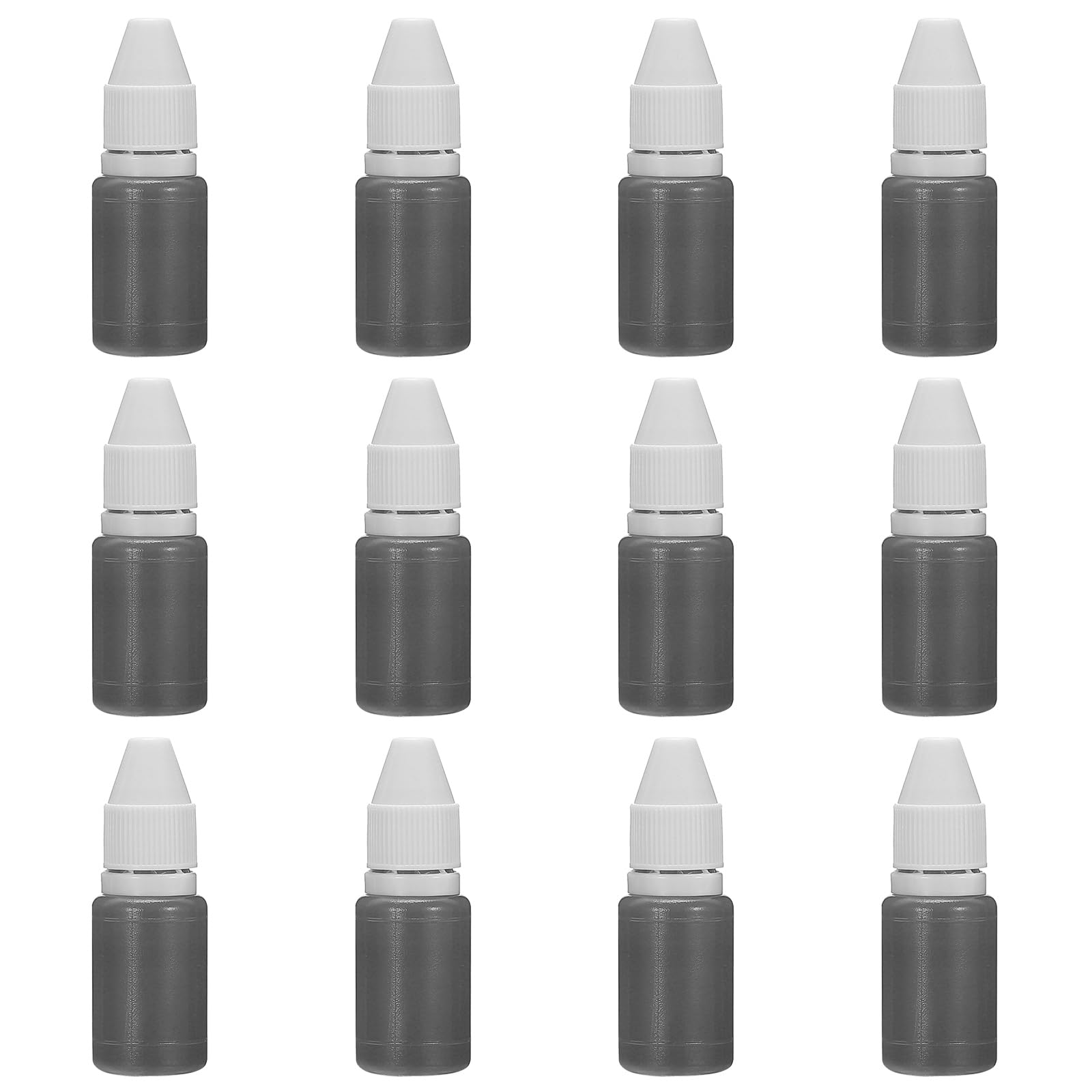 PATIKIL 0.33oz Refill Ink for Stamps and Ink Pads, 12Pcs 10ml Stamp Pad Ink Refill for Office Stamp Self Inking Stamp Date Stamp Scrapbooking, Gray — image 1