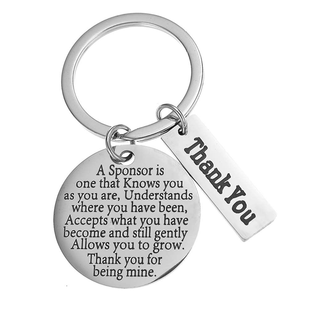 Kisseason Sponsor Gift Keychain Thank You Gift Key Chain for Sponsor Appreciation Gift