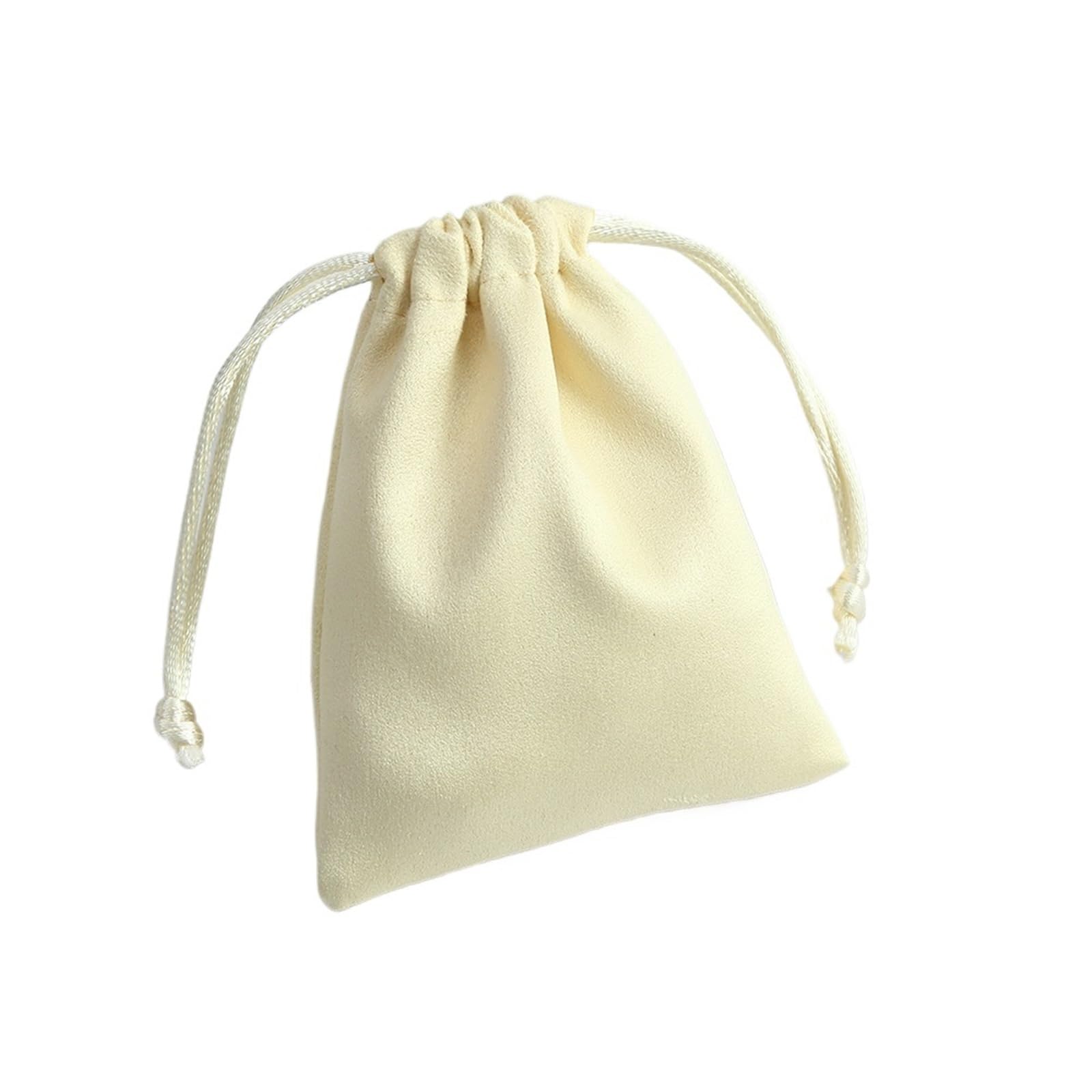 WEOKDFHA Jewelry Storage Bag 50pcs Flannel Jewelry Packaging Pouches Wedding Favor Bag Velvet Drawstring Pouch For Cosmetic Makeup(Beige,7x9 cm)