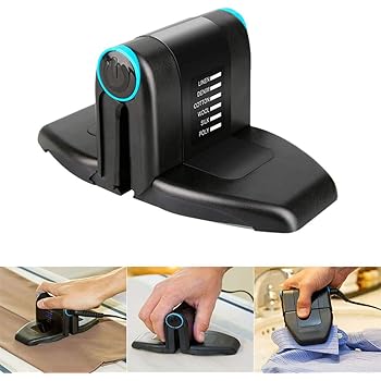 Soniker Folding Mini Collar Iron，Portable Electric Mini Iron Double Ironing with Anti Slip Handle and Non-Stick Soleplate Portable Hand Held Clothing Steam Power Iron for Home Travel Business
