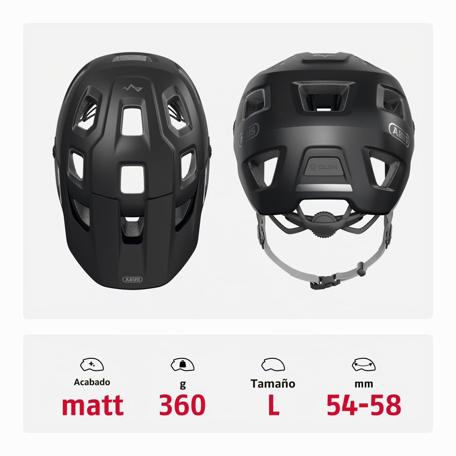 ABUS Casco MTB MoDrop para Bicicleta de Montaña, Negro, L