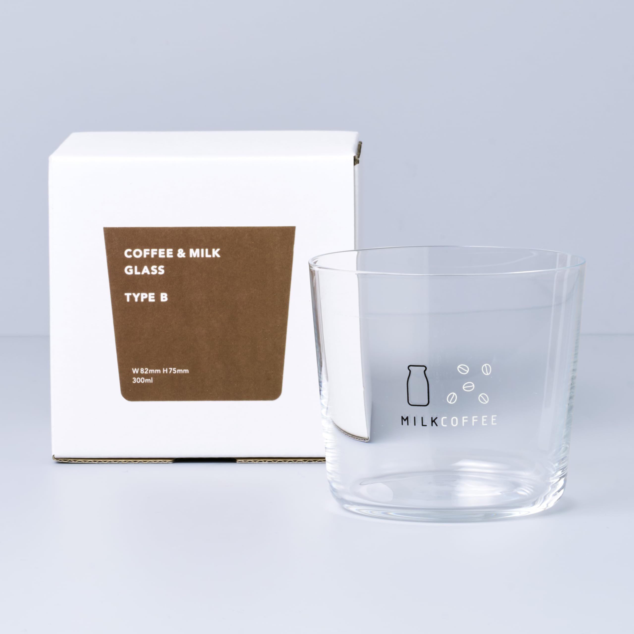 Amazon.co.jp: 珈琲牛乳のグラス（消え文字グラス） (Bタイプ（薄口