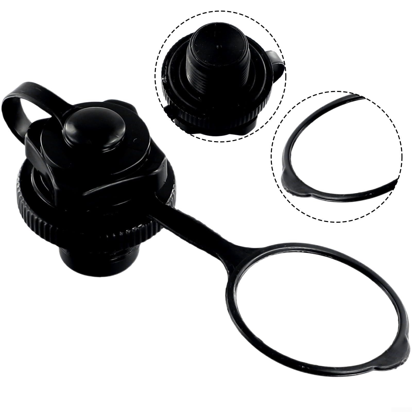 Valvola a vite da 22 mm, valvola dell'aria con filettatura a vite per Boston, spirale gonfiabile per la sostituzione del gonfiaggio dell'aria, valvola Boston a vite per gommoni in gomma per kayak