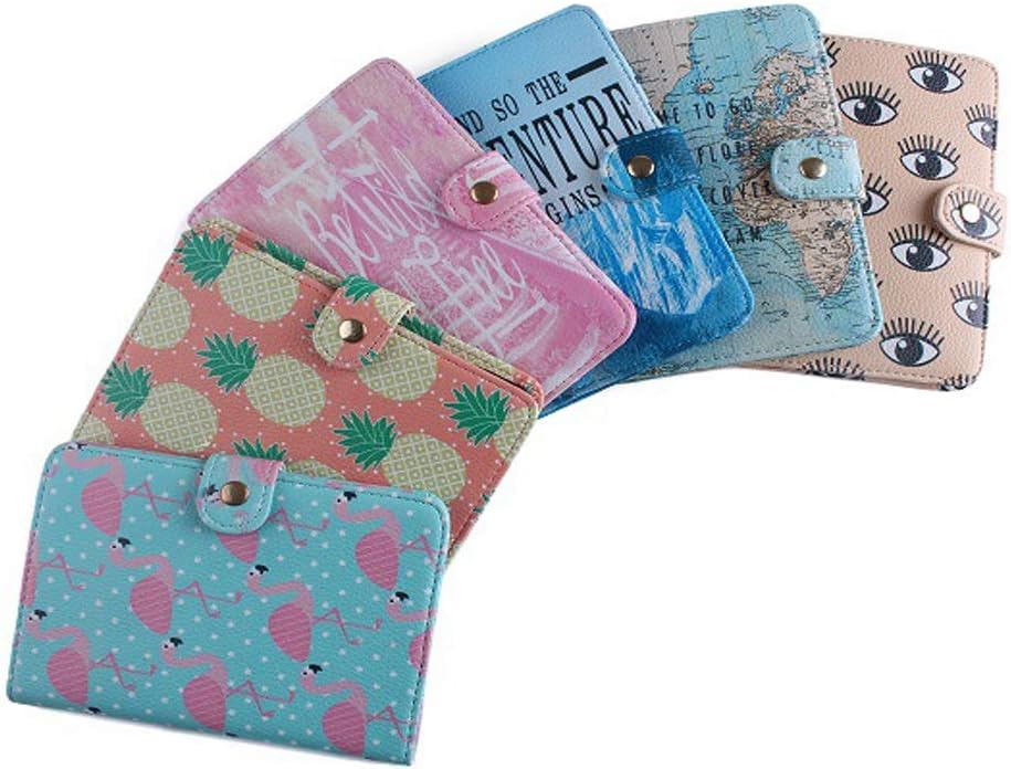  | Passport Cover & Matching Luggage Tag Travel Wallet Case with Card Slots/Documents Travel Holder/Snap Closure Button,World Map | Passport Covers