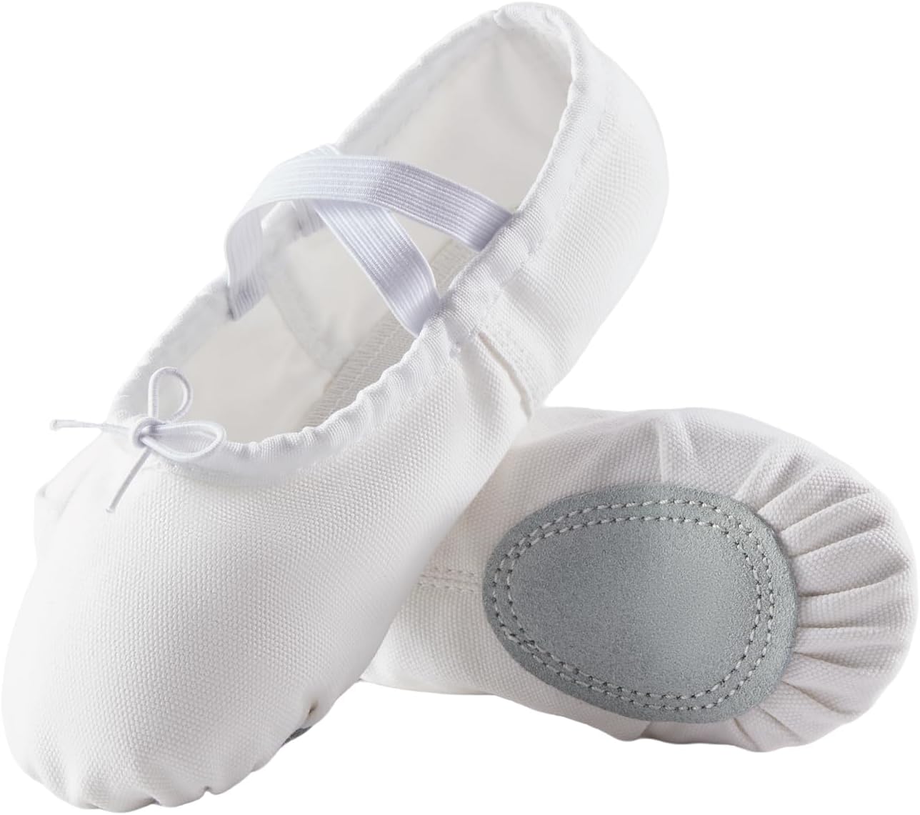 missfiona Women Canvas Ballet Slippers Dance Shoes Adult Practice Yoga Flat Belly Shoes
