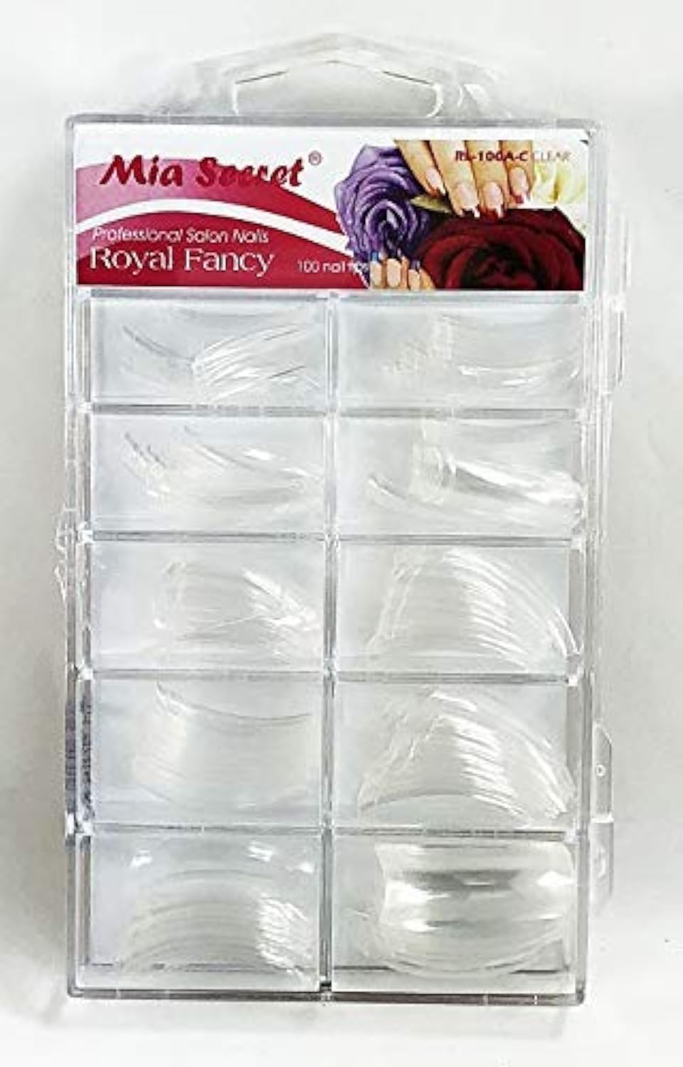 Mia Secret - Nail Tip Royal Fancy 100PC 500PC - Clear/White/Natural (100 Clear)