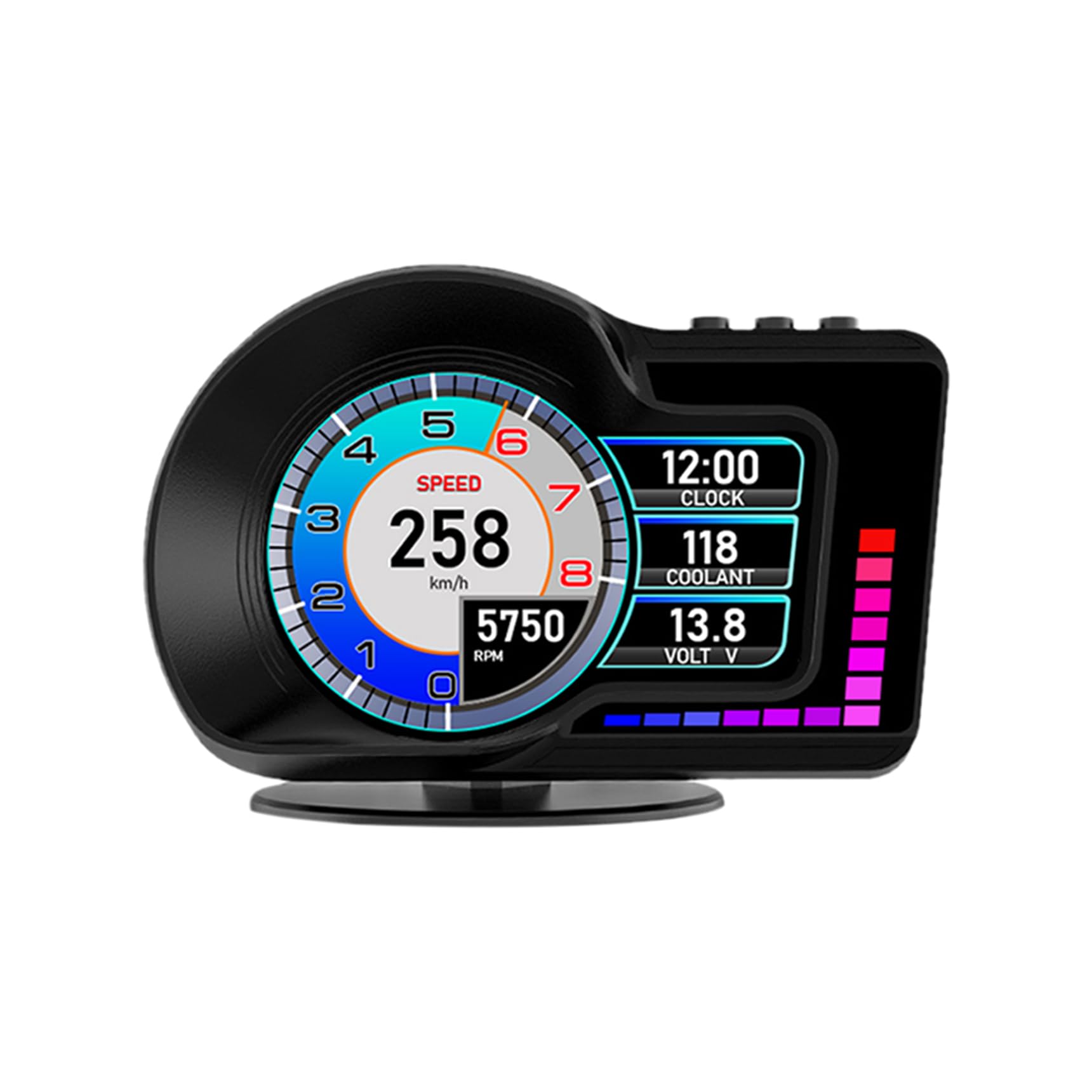 OBD2 Gauge Display, Car Speedometer Display | OBD2+GPS Dual Mode, Fit Gasoline Cars 2008-…