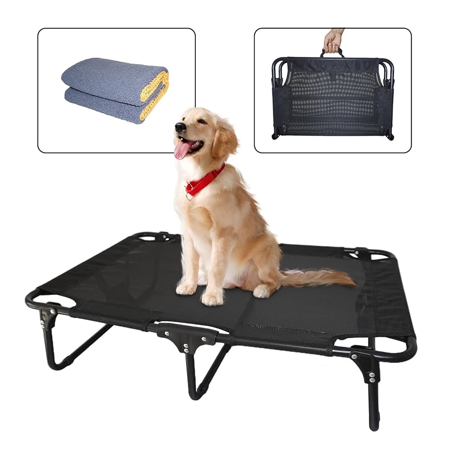 Amazon | Kickred 犬コット 折り畳み式 ドッグコット L