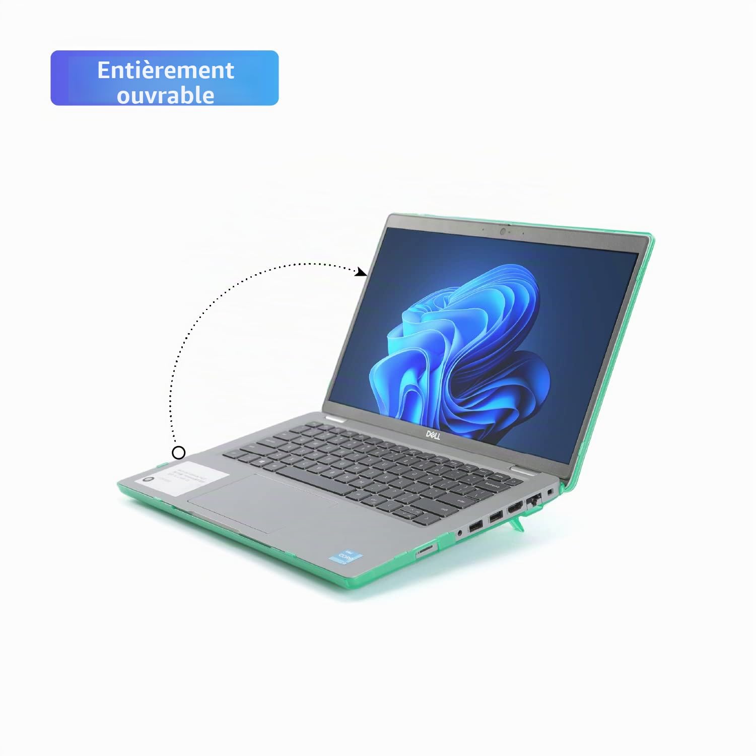 mCover Coque pour Ordinateur Portable Uniquement Compatible avec PC Windows Dell Latitude 5420 5430 2021-2023 14" (ne Convient Pas aux Autres modèles Dell), Noir
