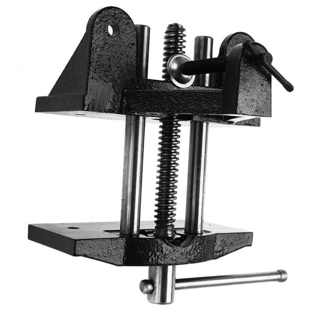 Cocoarm Morsa per la Lavorazione del Legno Morsa da Tavolo in Ghisa Morsetto Manuale con Design con Ganascia in Acciaio Al Carbonio Sostituibile e Asta in Acciaio da 45 Mm per Falegnami Riparazione e