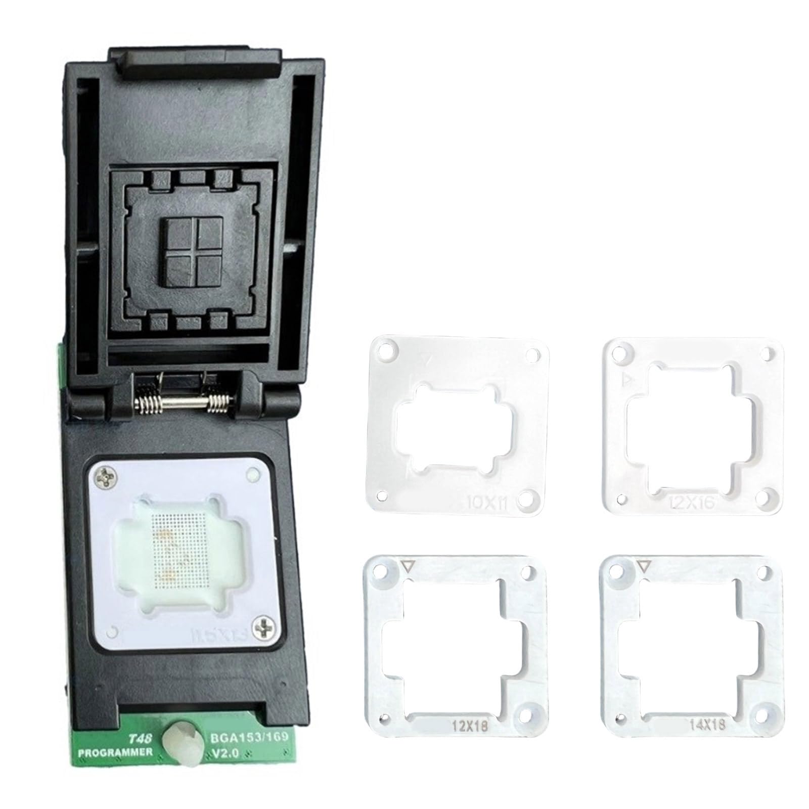 ljhnba Professional EMMC BGA153/BGA169 Adapter with Long Life Probe Holder for T48 Programmer Secure Data Transfer