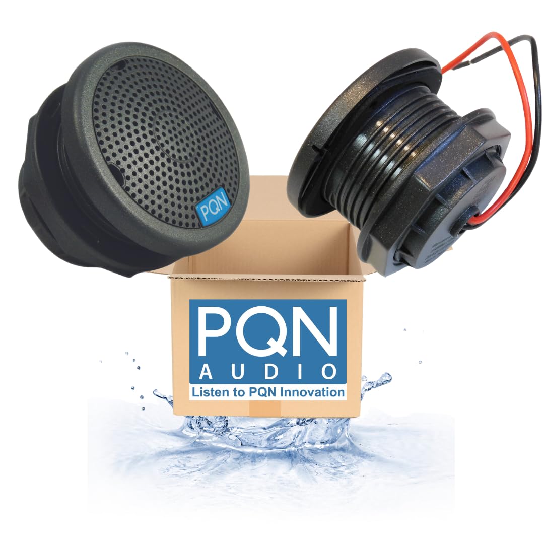 PQN Audio Spa15-6GF Waterproof, Rear Nut Mount Speaker for Boats, Spas, Saunas, and Floats - UV and Chemical Resistant, Dual Mount Capable - Ideal Boat Speakers, Golf Cart Speaker, and RV Speakers