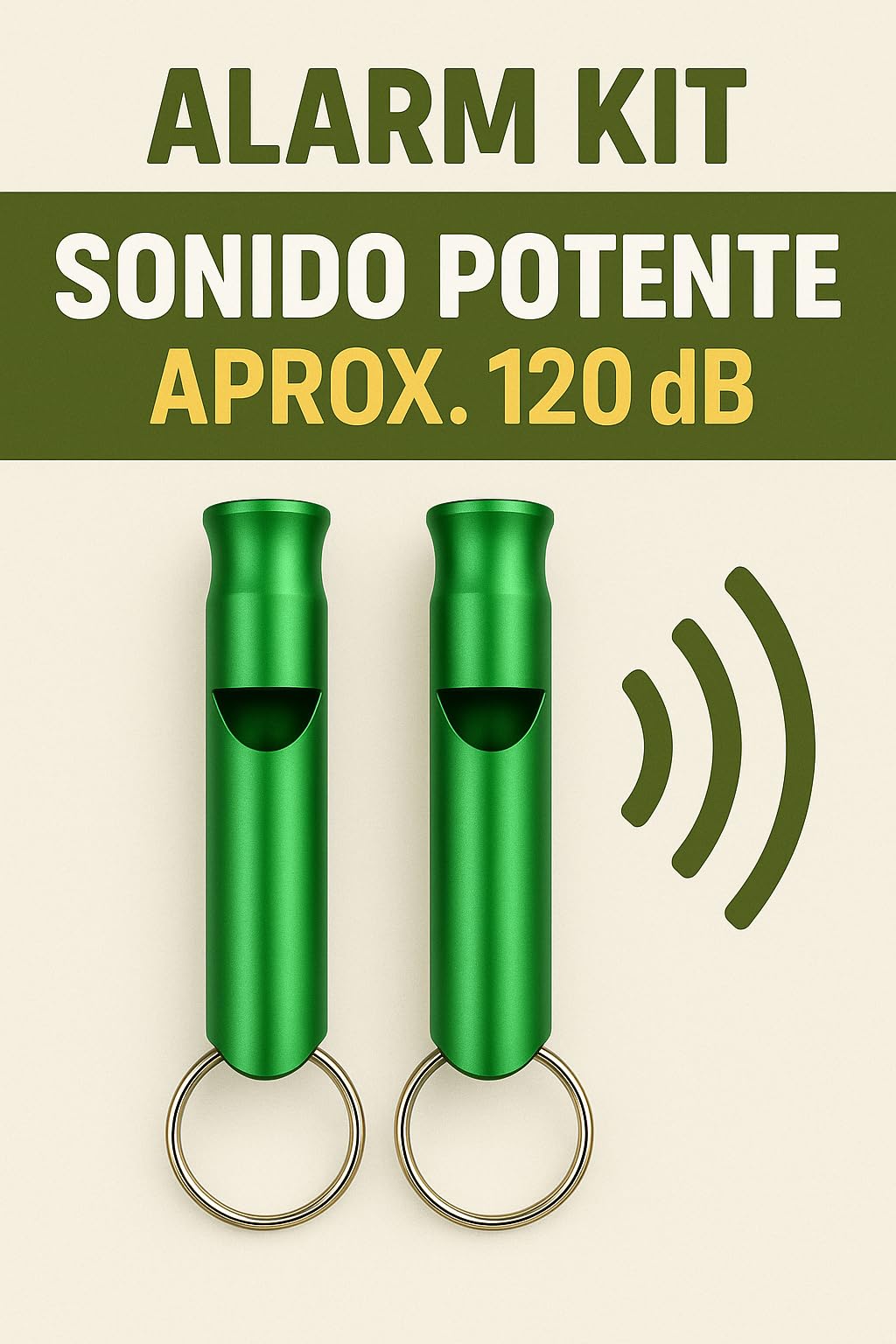 Silbato de Emergencia con Cuerda Paracord 9 Núcleos – Silbato de Supervivencia de Aluminio con Anilla para Senderismo, Montaña, Camping y Seguridad en Coche | Apito de Emergência