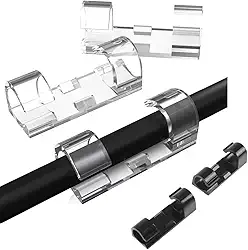 40 Clipe Organizador de Fios E Cabos Autoadesivos Clipes de Conexão Fixa Fio Grampo Miguelão Encaixe De 9mm PREMIUM cor variável