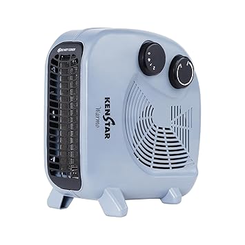 Kenstar Warmo Powerful 2000W Fan Room Heater | Adjustable Heat Control | Overheat Protection | Compact & Portable (Grey & Black)