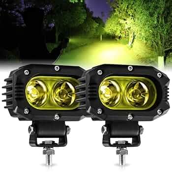 Amazon.co.jp: UNI-SHINE LED作業灯 イエロー 広角 LED