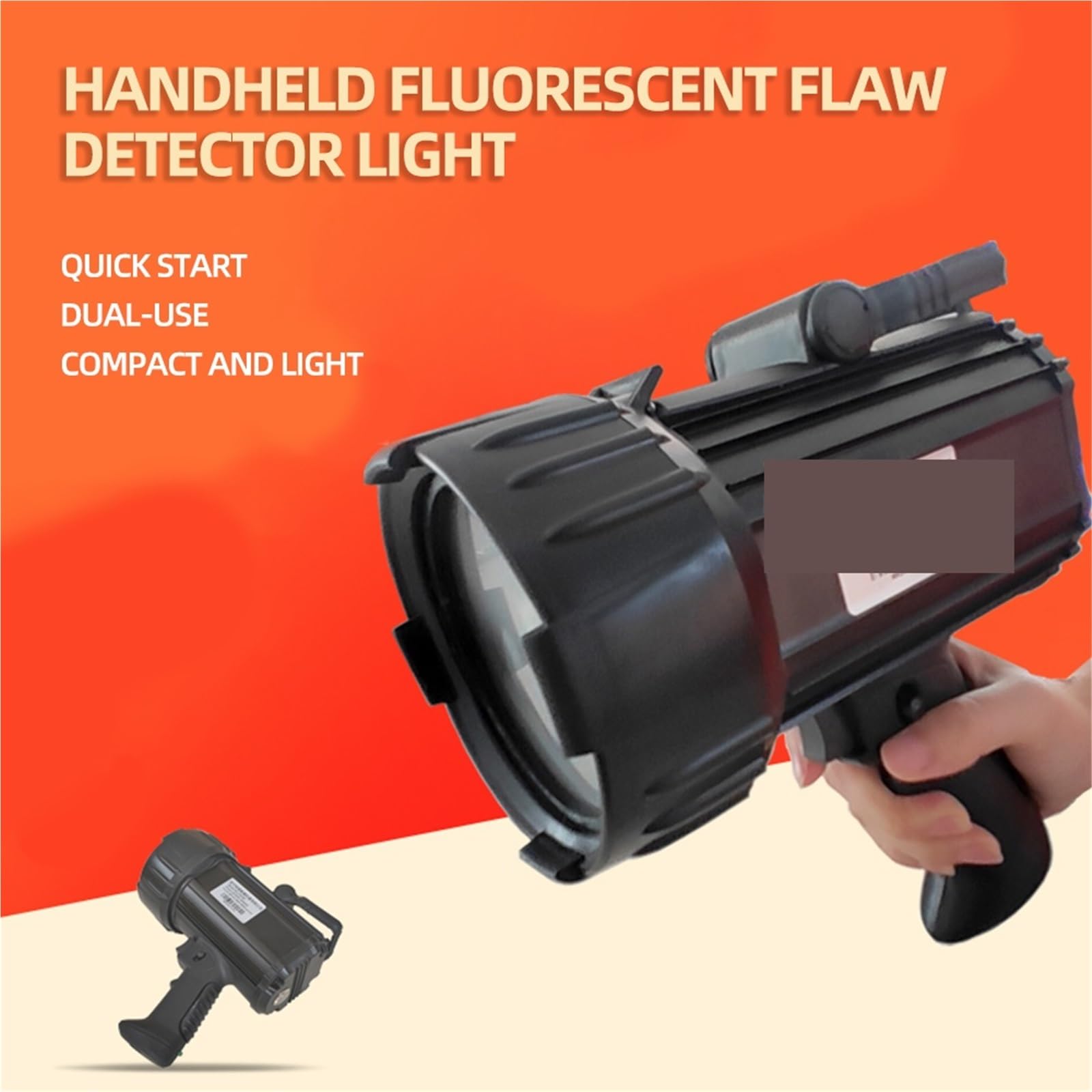 SC100 8k Lampa inspekcyjna UV z czarnym światłem, ręczna lampa magnetyczna do badania cząstek Inspekcja penetracyjna fluorescencyjna Wysoka wydajność