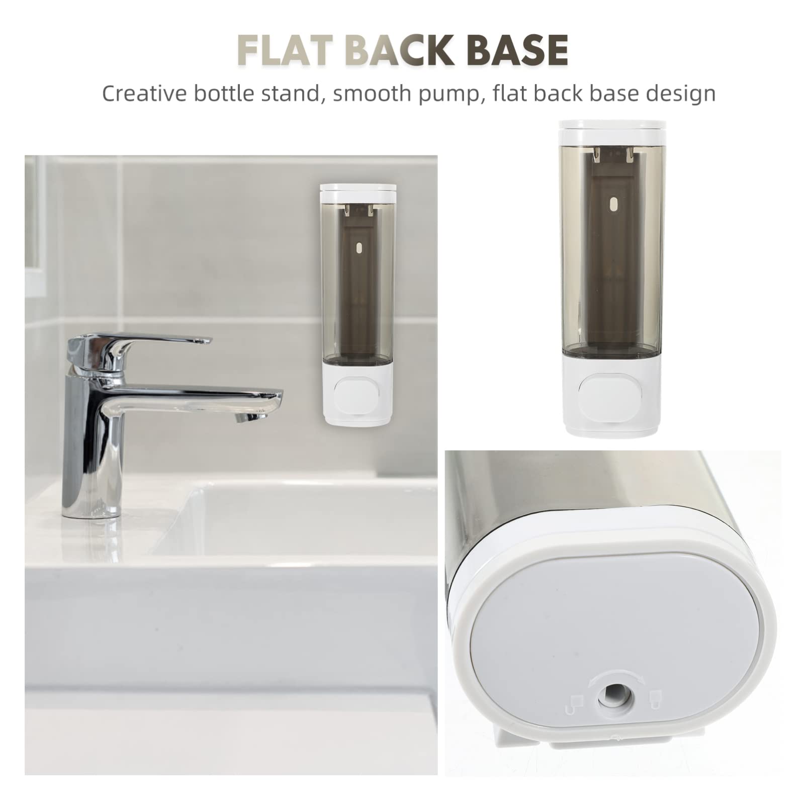 Alipis Dispenser Di Sapone Da Parete Attacco Pressione Contenitore Per Sapone Da Parete e Dispenser Per Lozione Per Bagno Cucina e Ufficio