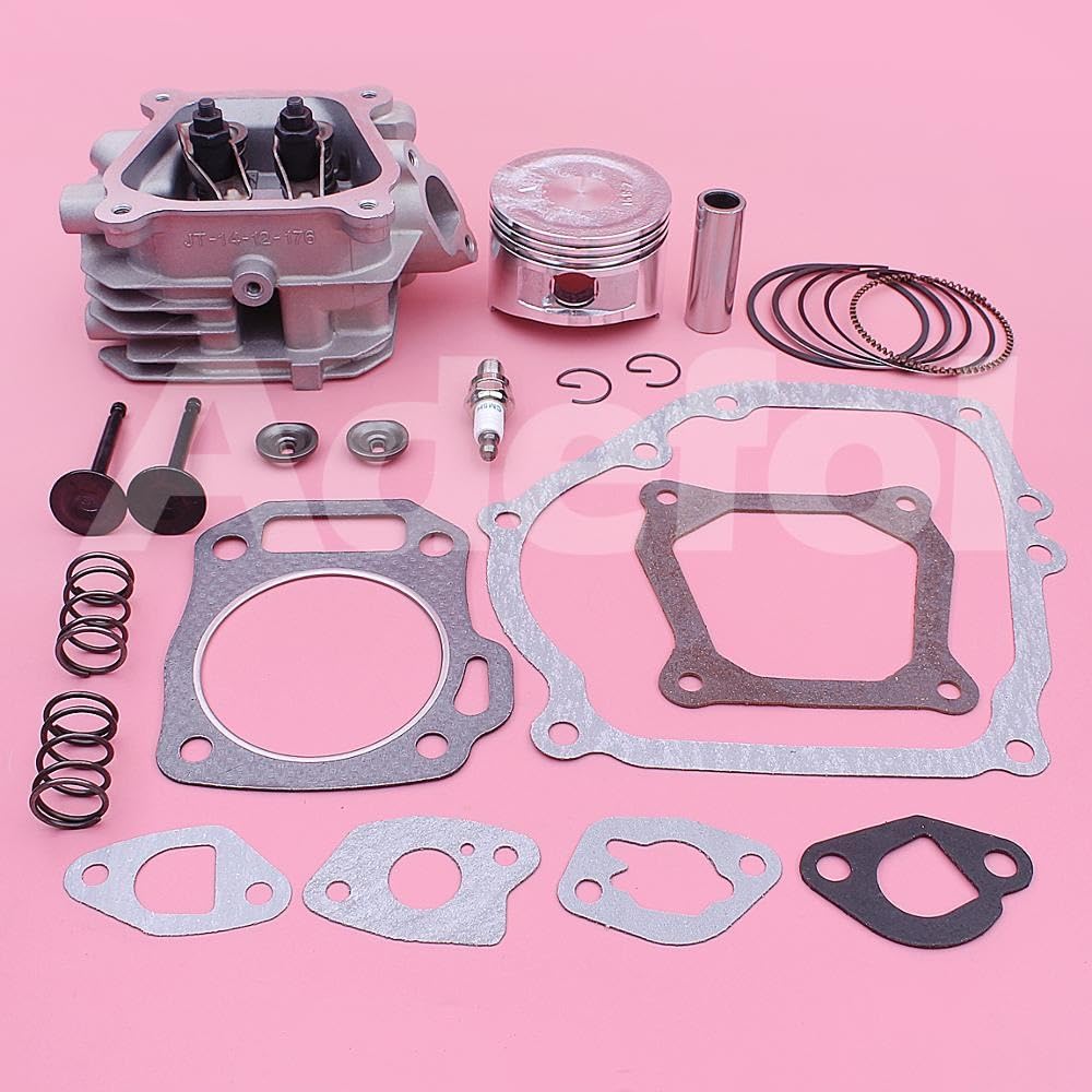 Kit de pistón la Junta Cabeza del Cilindro for Honda GX160 5.5hp Motor 14721 -Zf1-000, 14711-zf1-000 W Retenedor Resorte válvula Escape admisión Piezas de jardín