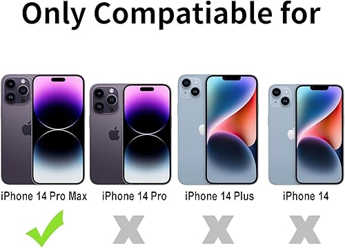 Vista 55 de TENOC Funda para teléfono compatible con iPhone 13 Pro Max, funda transparente a prueba de golpes protectora delgada para 6.7 pulgadas