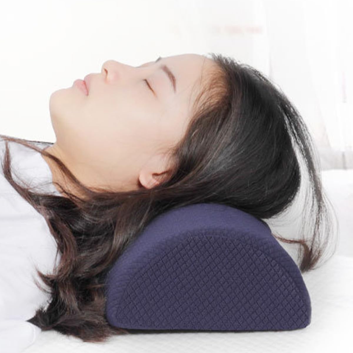Beinkissen aus Memory Schaum Ergonomisches Kniekissen zur Lendenwirbelstütze Halbrunde Beinrolle für Gesunden Schlaf und Bürogebrauch