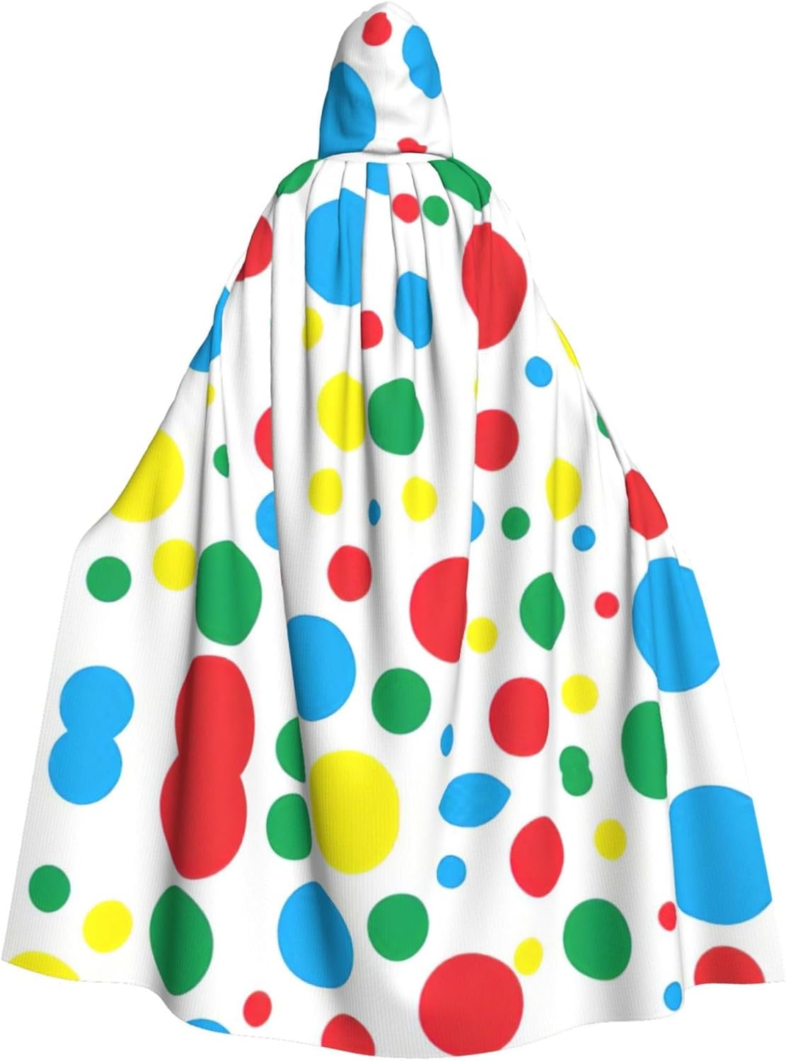 SSIMOO Colorful Polka Dots Eye-Catching Cosplay Costume Cape for Women - Unisex Vampire Cloak for Halloween.