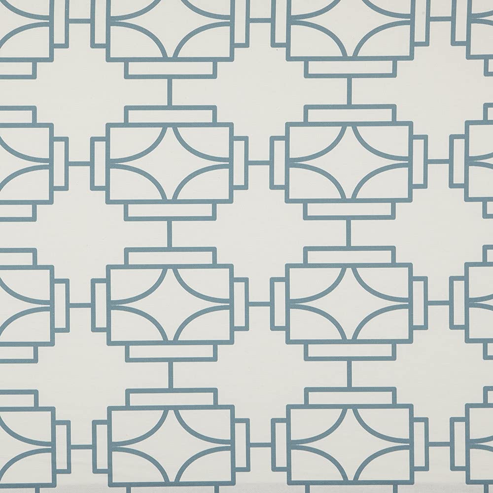 Tissu toile géométrique bleu 100x280cm en coton Kt KILOtela